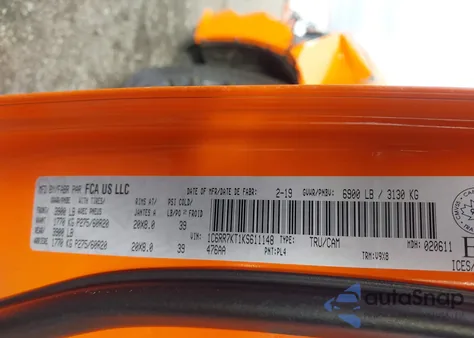 2019 Ram 1500 Classic St из США, поврежденный, VIN 1C6RR7KT1KS611148